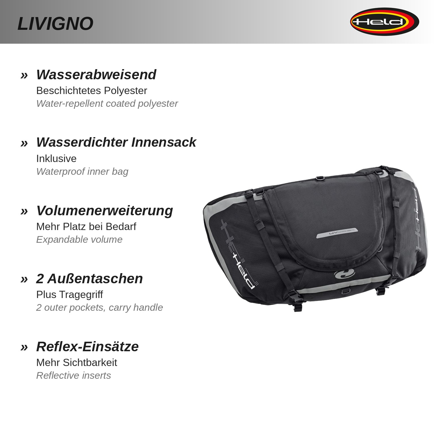 Livigno Riemen-System Hecktasche
