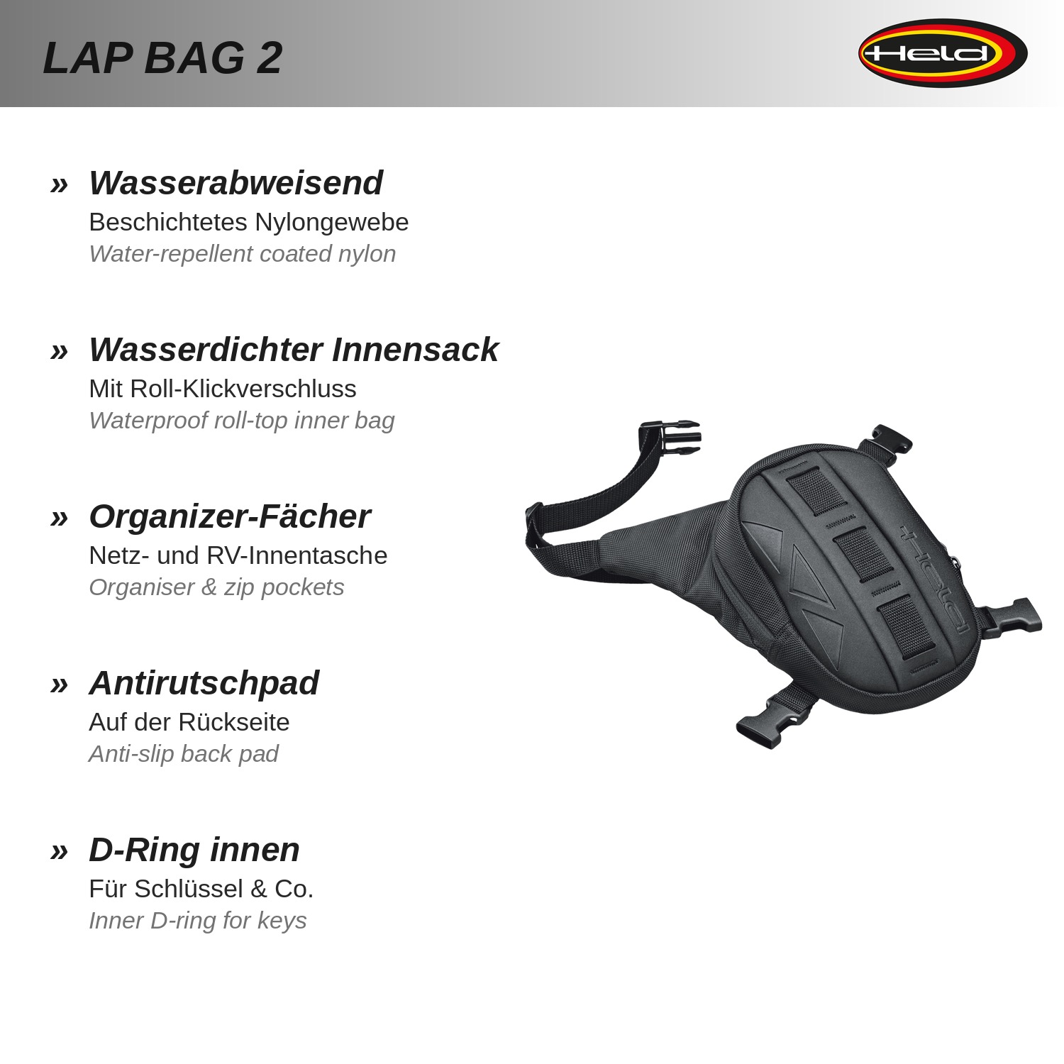 Lap Bag 2 Sacoche holster de cuisse