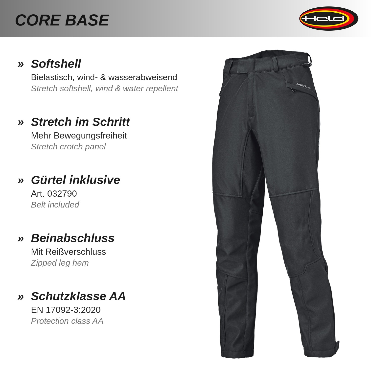 Core Base Pantalones softshell