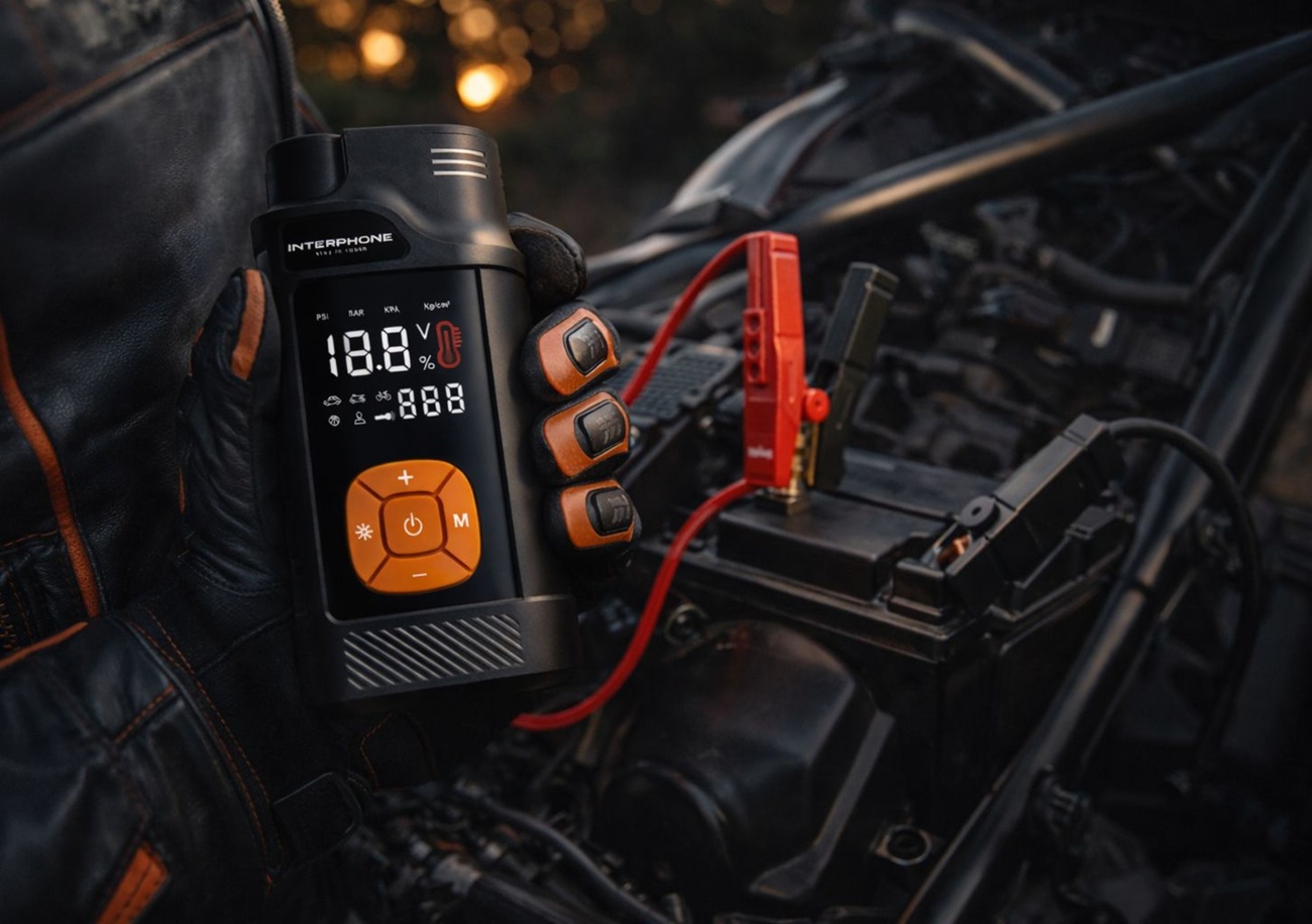 INTERPHONE SMART AIR PUMP 6KJ USB Powerbank, Jump Starter, LED flashlight