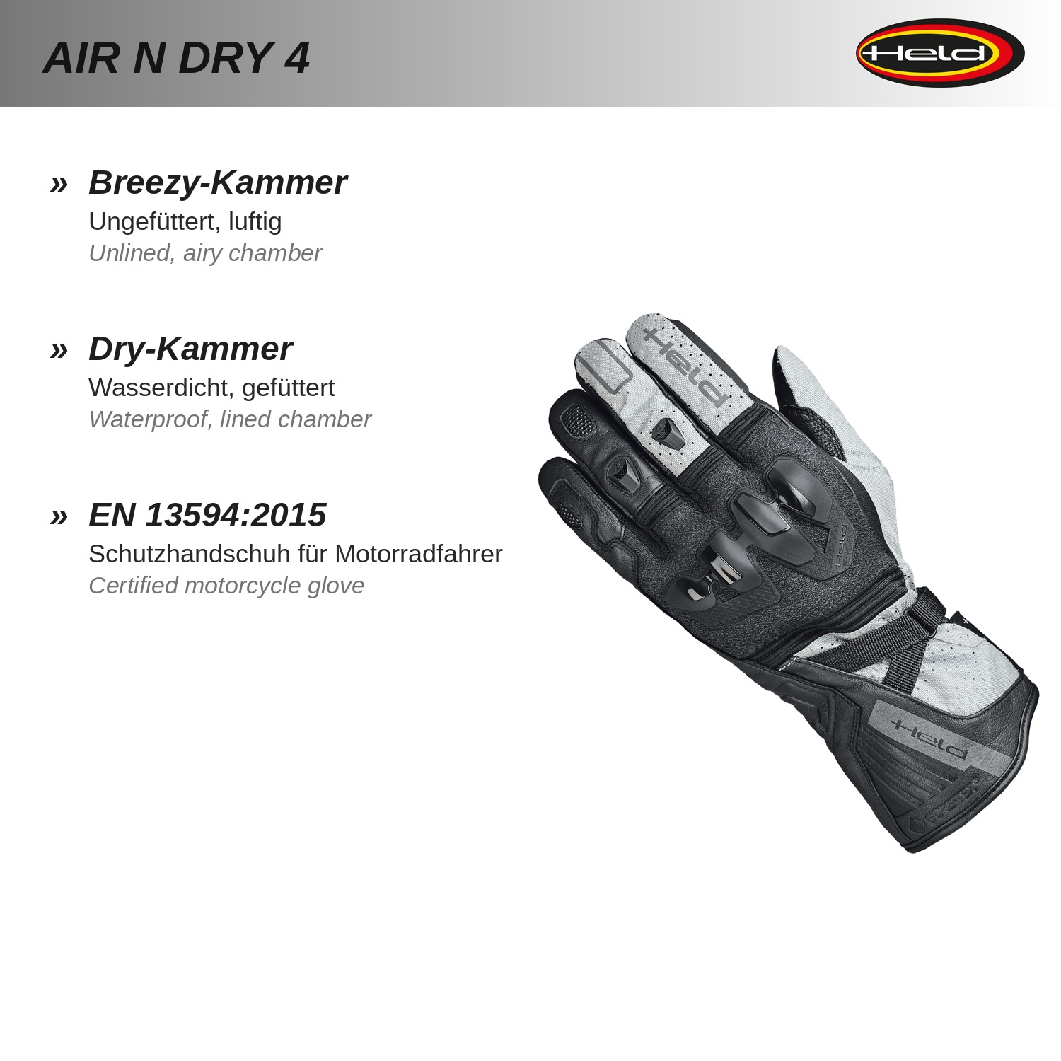 Air n Dry 4 Guanti GORE-TEX, Gore 2in1