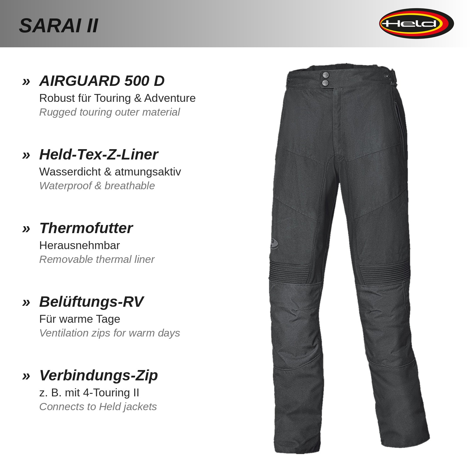 Sarai II Tourenhose