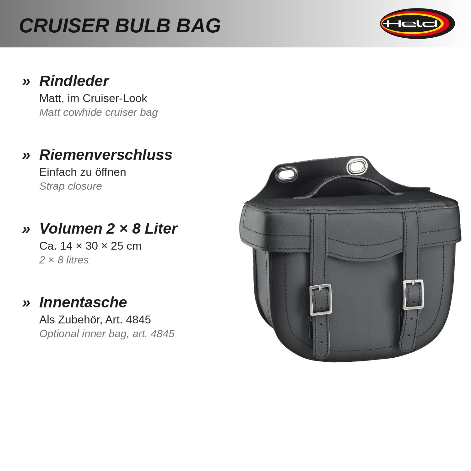 Cruiser Bulb Bag Saddle bag
