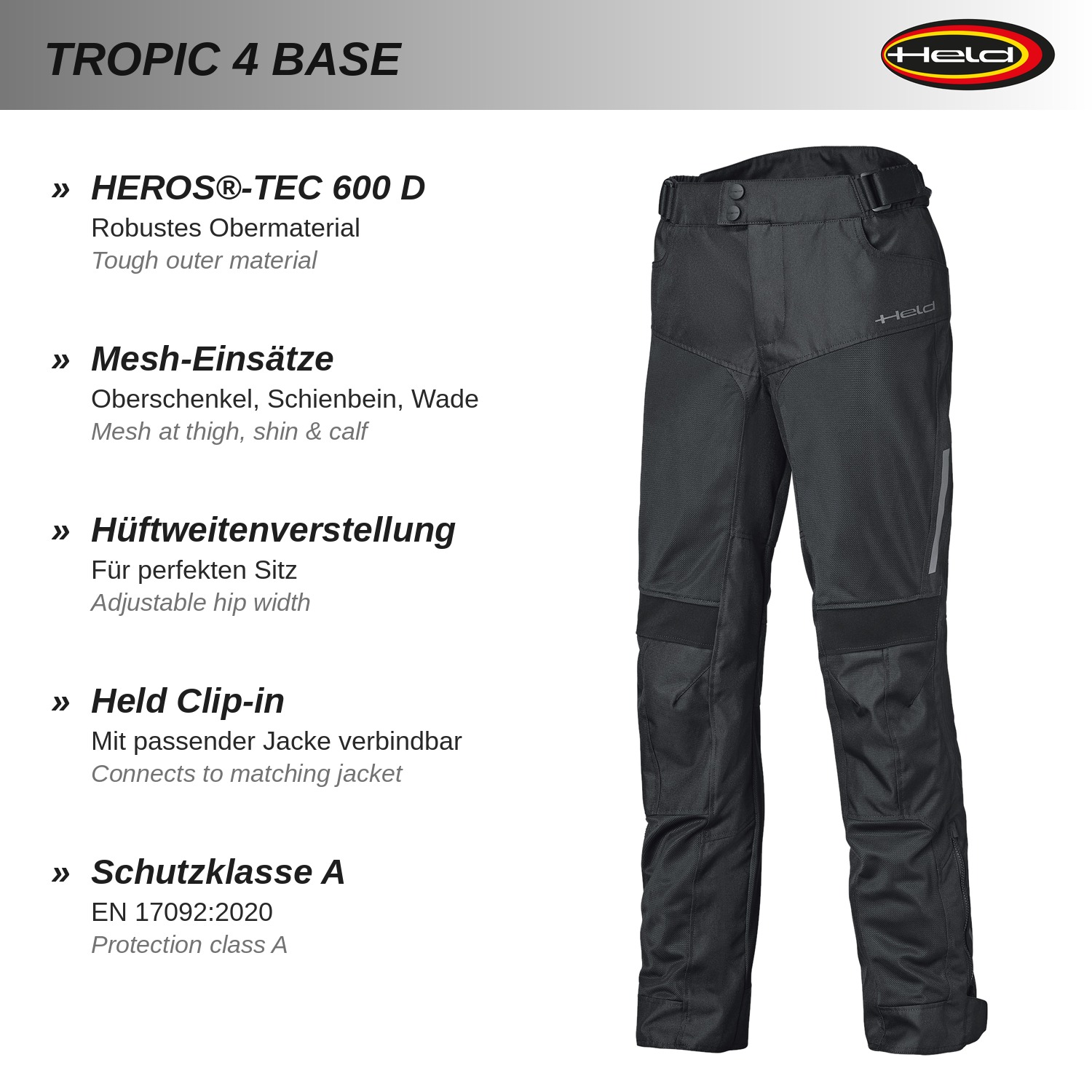 Tropic 4 Base pantalon de sport en maille