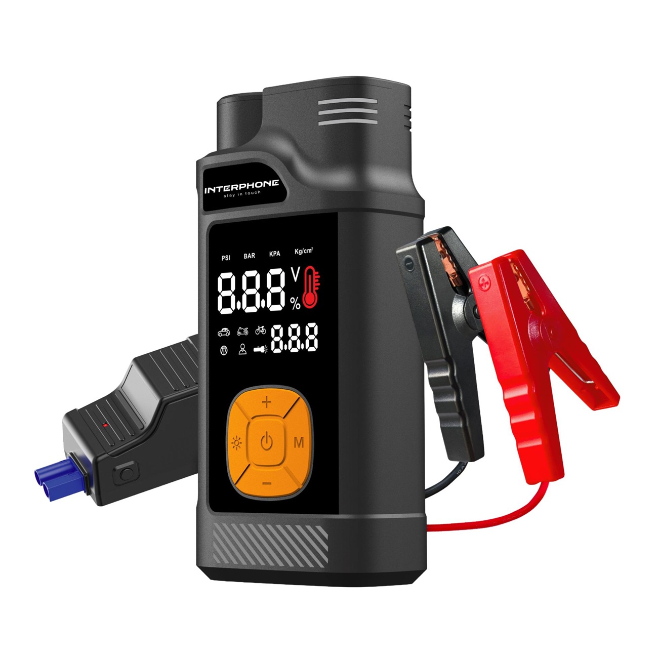 INTERPHONE SMART AIR PUMP 6KJ USB Powerbank, Jump Starter, LED flashlight