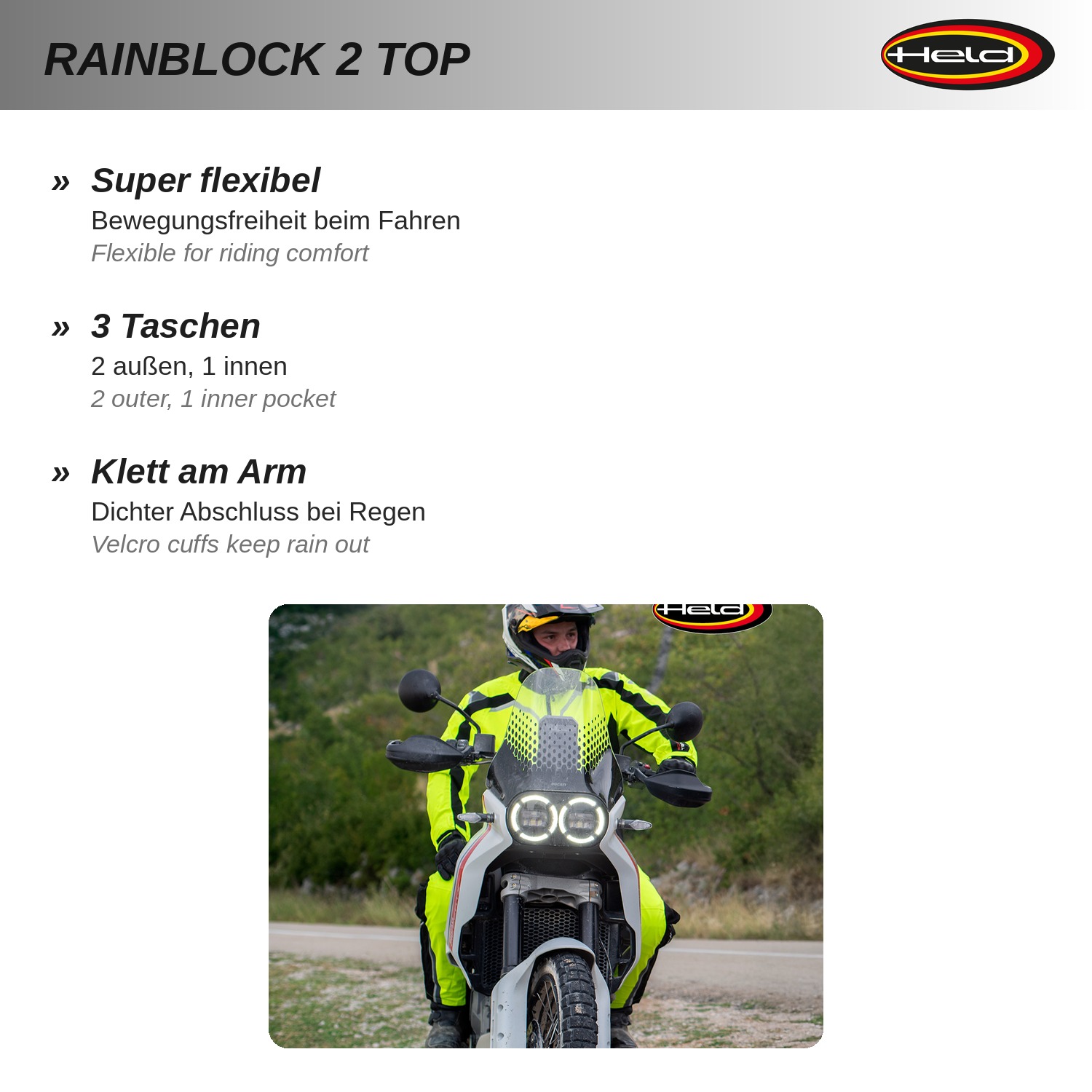 Rainblock 2 Top Sportliche Regenjacke