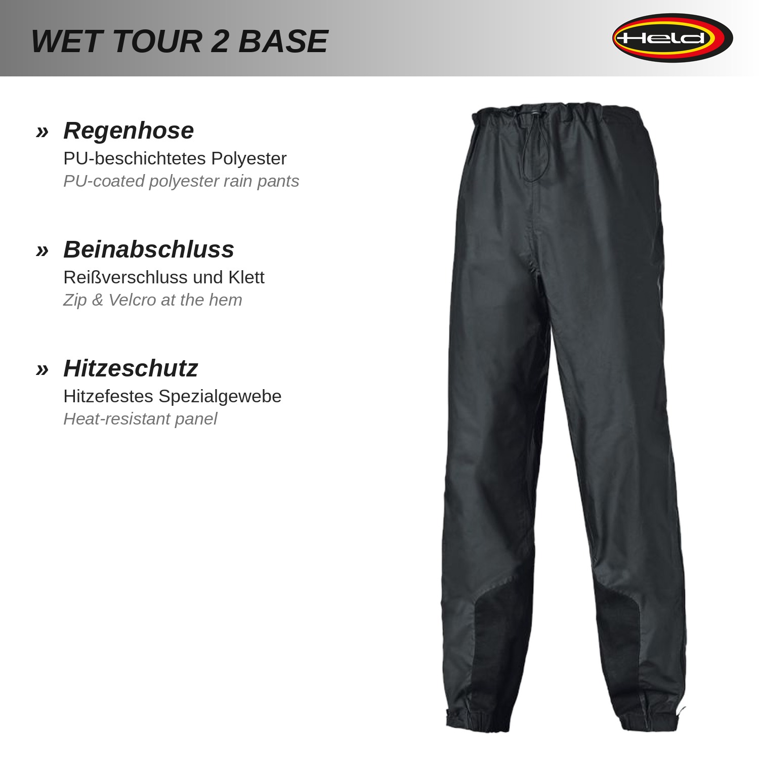 Wet Tour 2 Base Pantaloni da pioggia