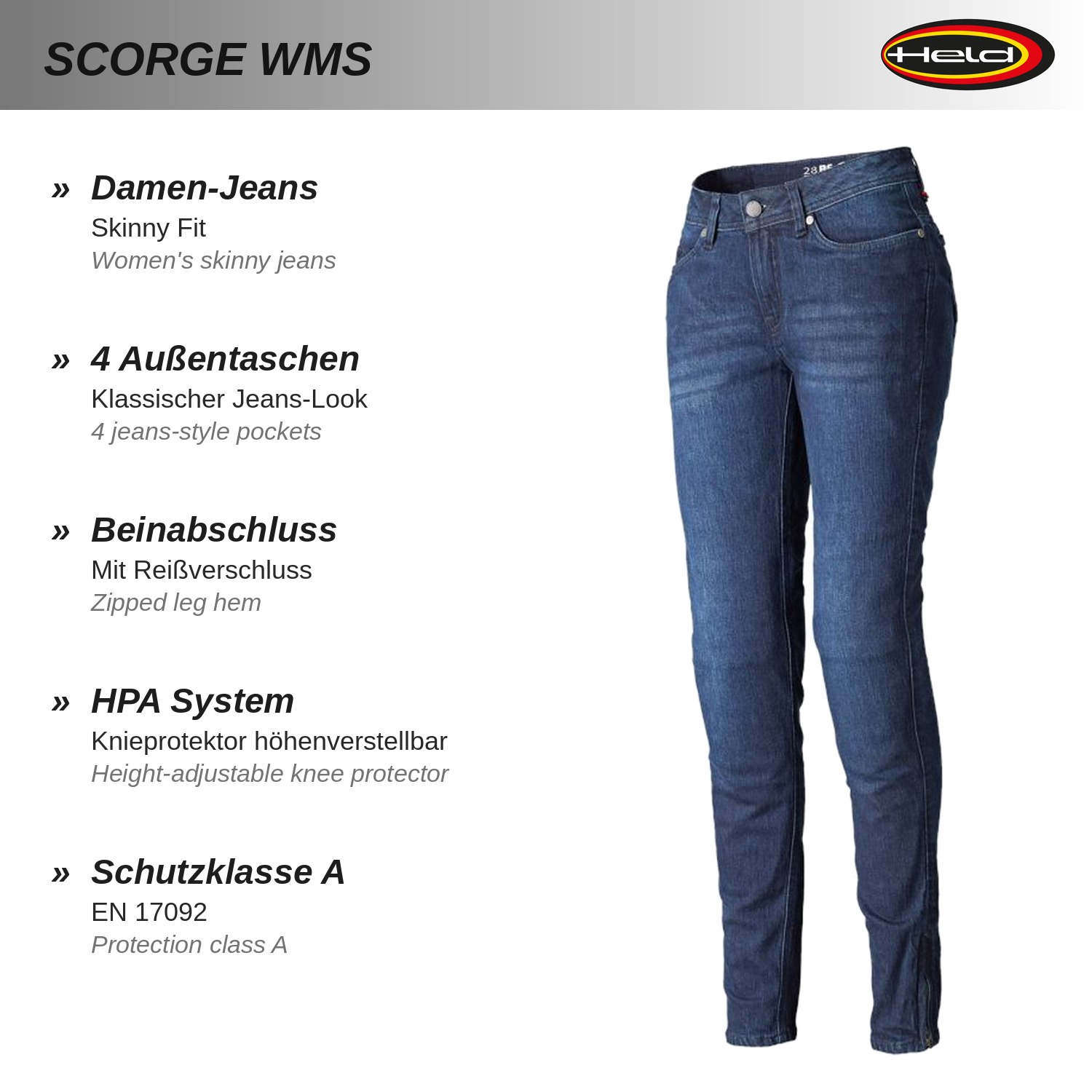 Scorge WMS Ladies Biker jeans 