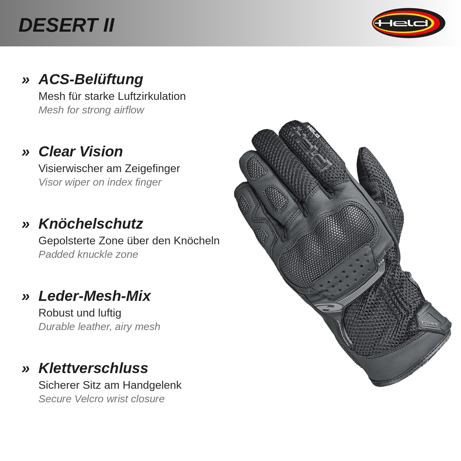 Desert II summer glove