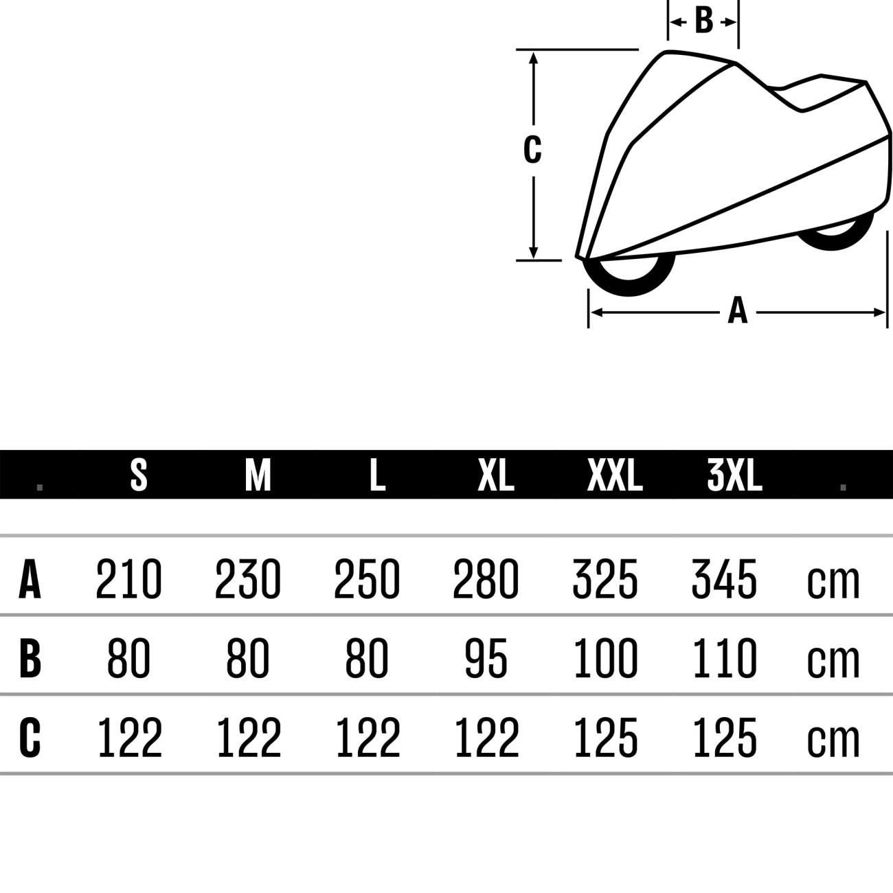Held Copertura Per Moto | Black/Grey | Impermeabile, Resistente Ai Raggi UV | Con Pannelli Laterali Termoriflettenti E Fondo Elastico
