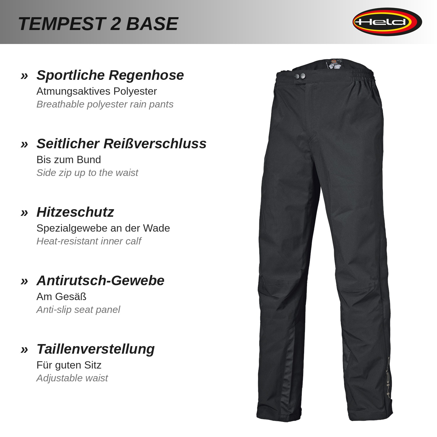 Tempest 2 Base sportliche Regenhose