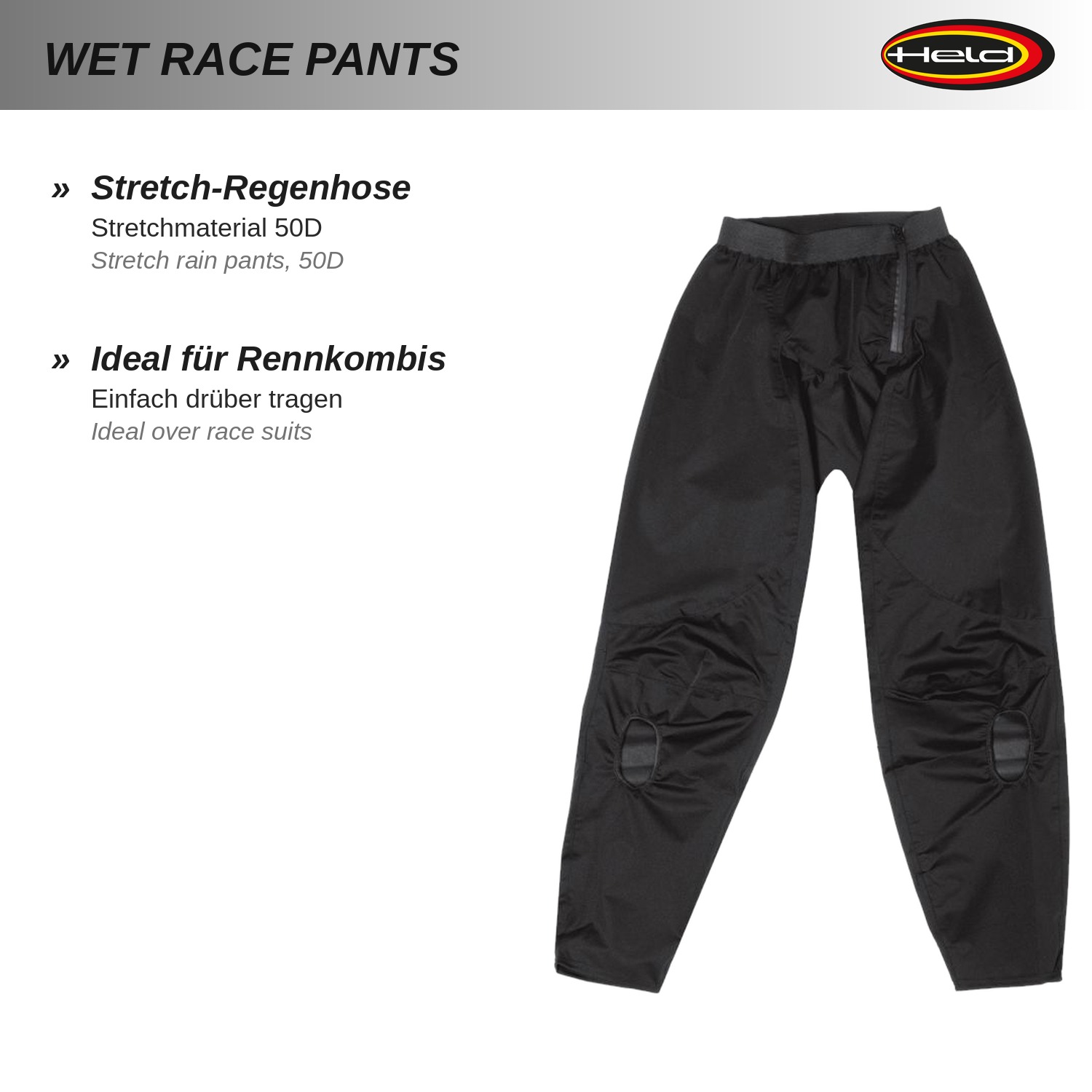 Wet Race Pants Stretch rain pants