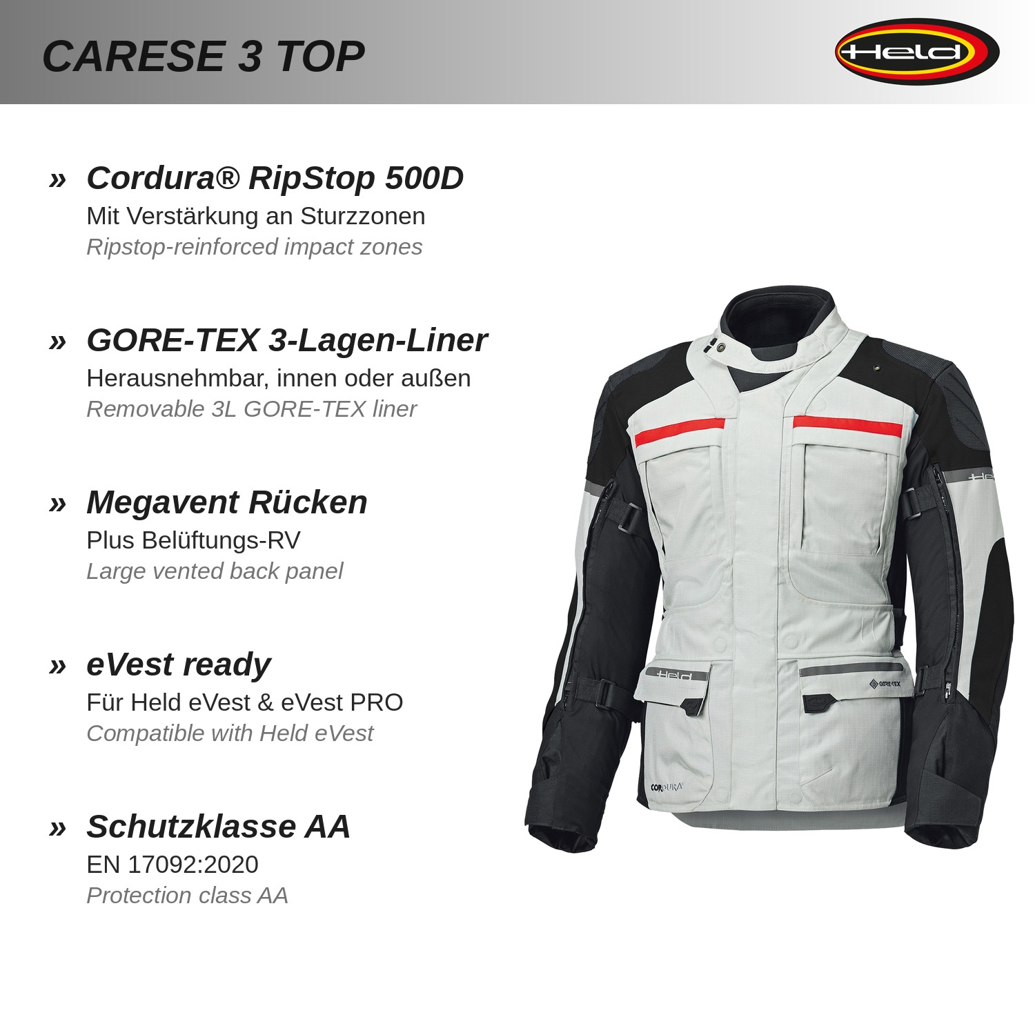 Carese 3 Top Adventure touring jacket