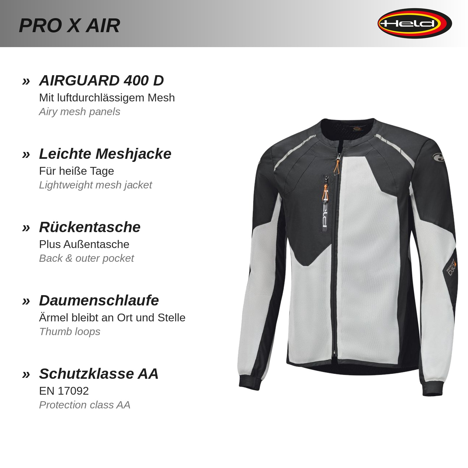 Pro X Air Camicia di protezione in rete