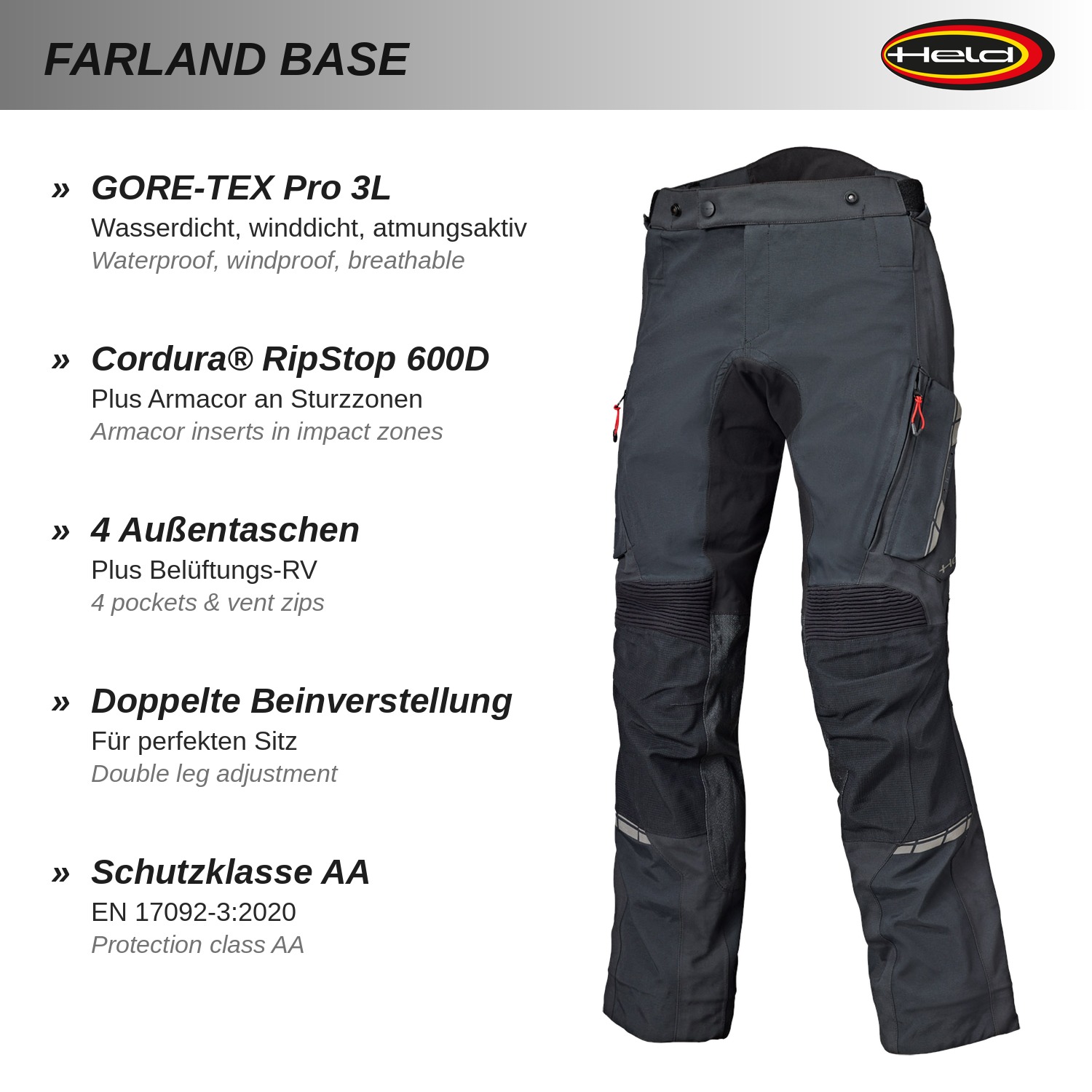 Farland Base Pantalones de touring