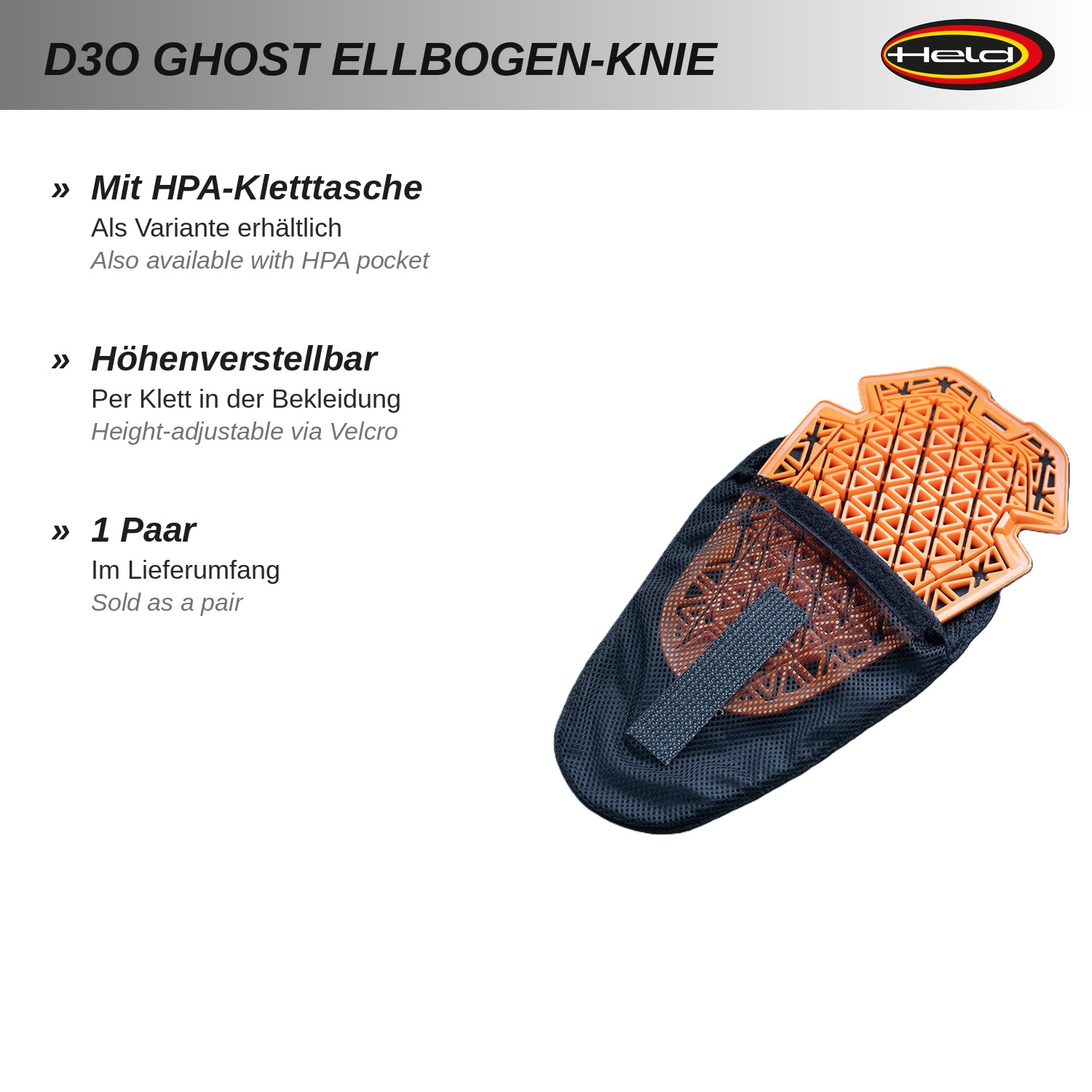 D3O® Ghost Ellbogen/Knie, Level 2