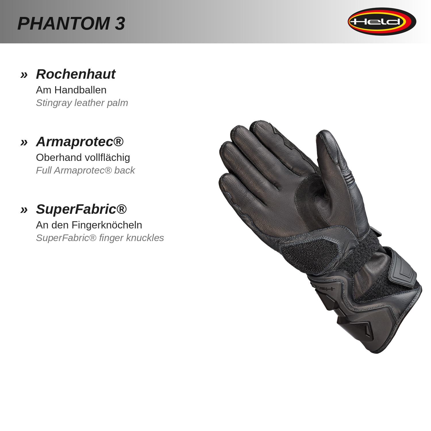 Phantom 3 gant de sport