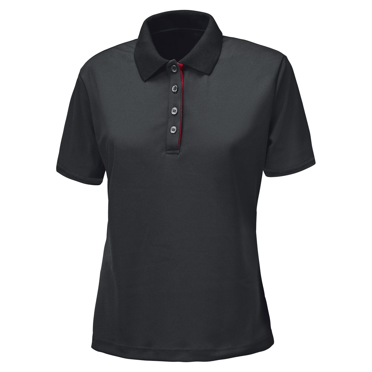 Black female polo shirt online