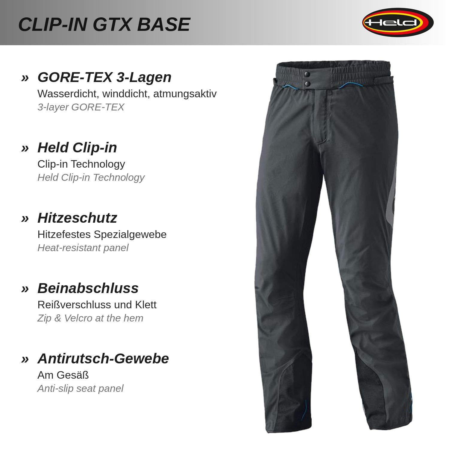 Clip-in GTX Base GORE-TEX® Packlite Hose