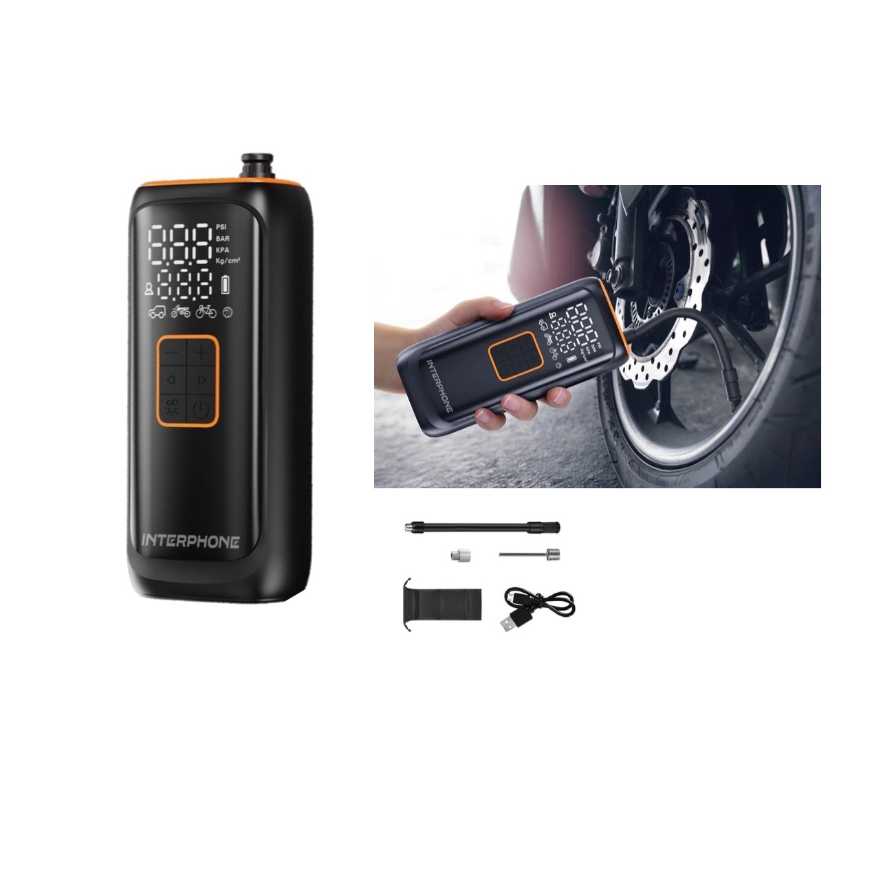 INTERPHONE SMART AIR PUMP 4K 2x2000 mAh