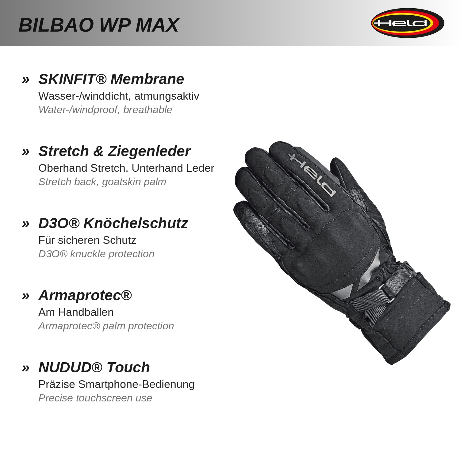 Bilbao WP Max Guanti da escursione
