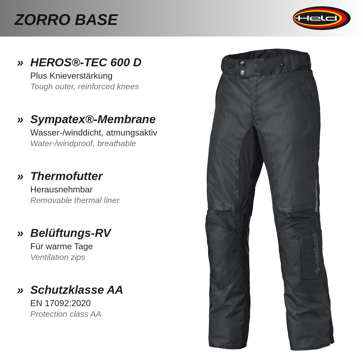 Zorro Base Touring trousers