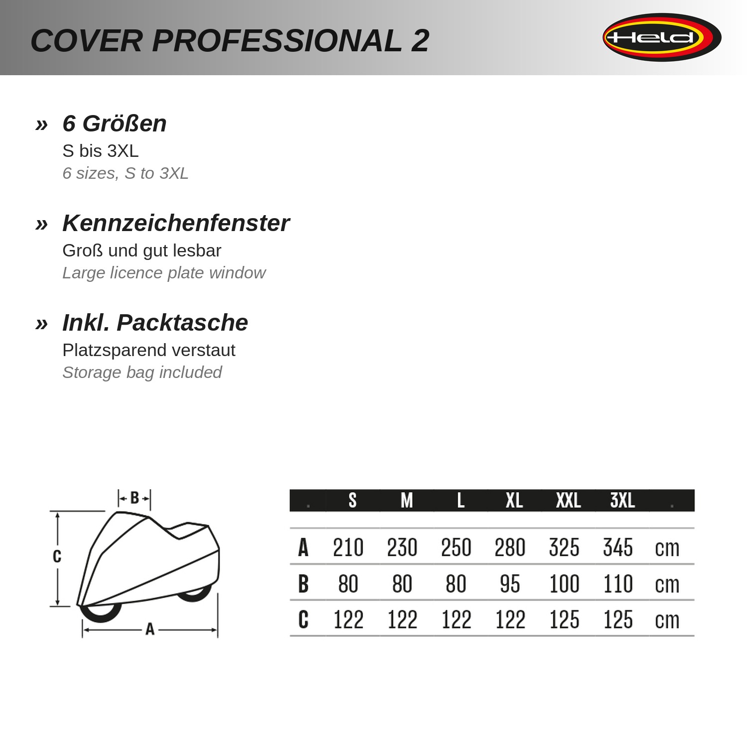 Cover Professional 2 Funda moto